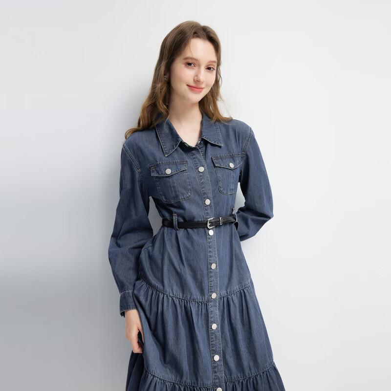 Qiushui Yiren Women's 2025 Spring Fashion Casual Tiered Dress