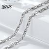 Stylish No Pendant Necklace Men's Chain with Mobius Ring Thin