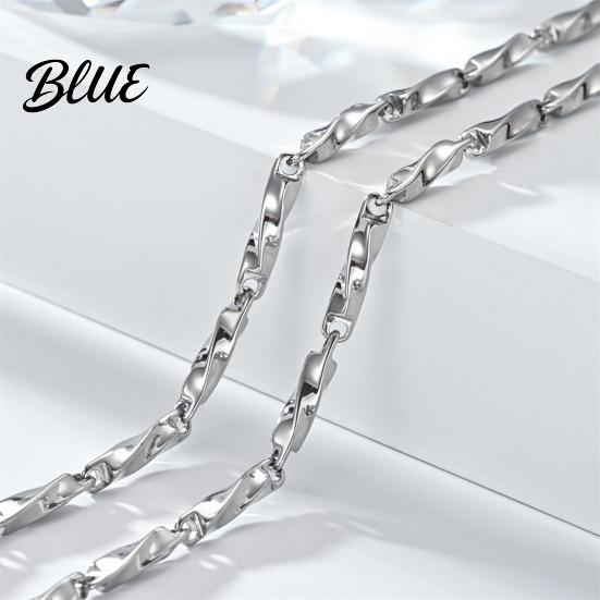 Stylish No Pendant Necklace Men's Chain with Mobius Ring Thin