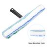 uxcell Microfiber Scrubber Cleaning Tool with Black Handle for Window Glass Marble Wall Home Bathroom Blue/Green/Black