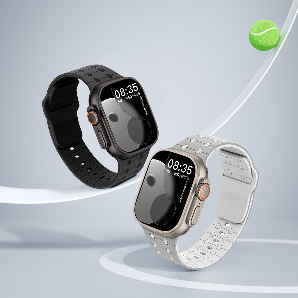 Silicone band For Apple watch Strap 45mm 41mm 44mm 49mm 40mm 38 42mm 46mm bracelet correa iwatch Series 10 9 8 7 6 5 3 SE Ultra