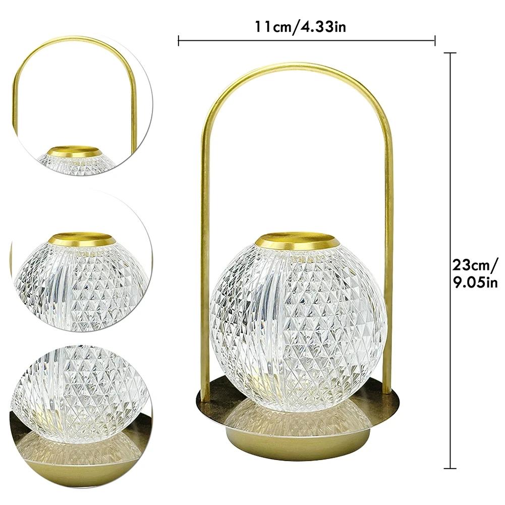 

Retro Metal Table Lamp, Creative Small Night Light for Bedside Bar Counter, Portable Battery Powered Decor 3 Colors Light золотой