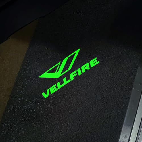 Vellfire Courtesy Light, Car Courtesy Lamp, Fade-Resistant LED Logo Projection Courtesy Light, Door Light, Set of 2 with Tools, Compatible with N