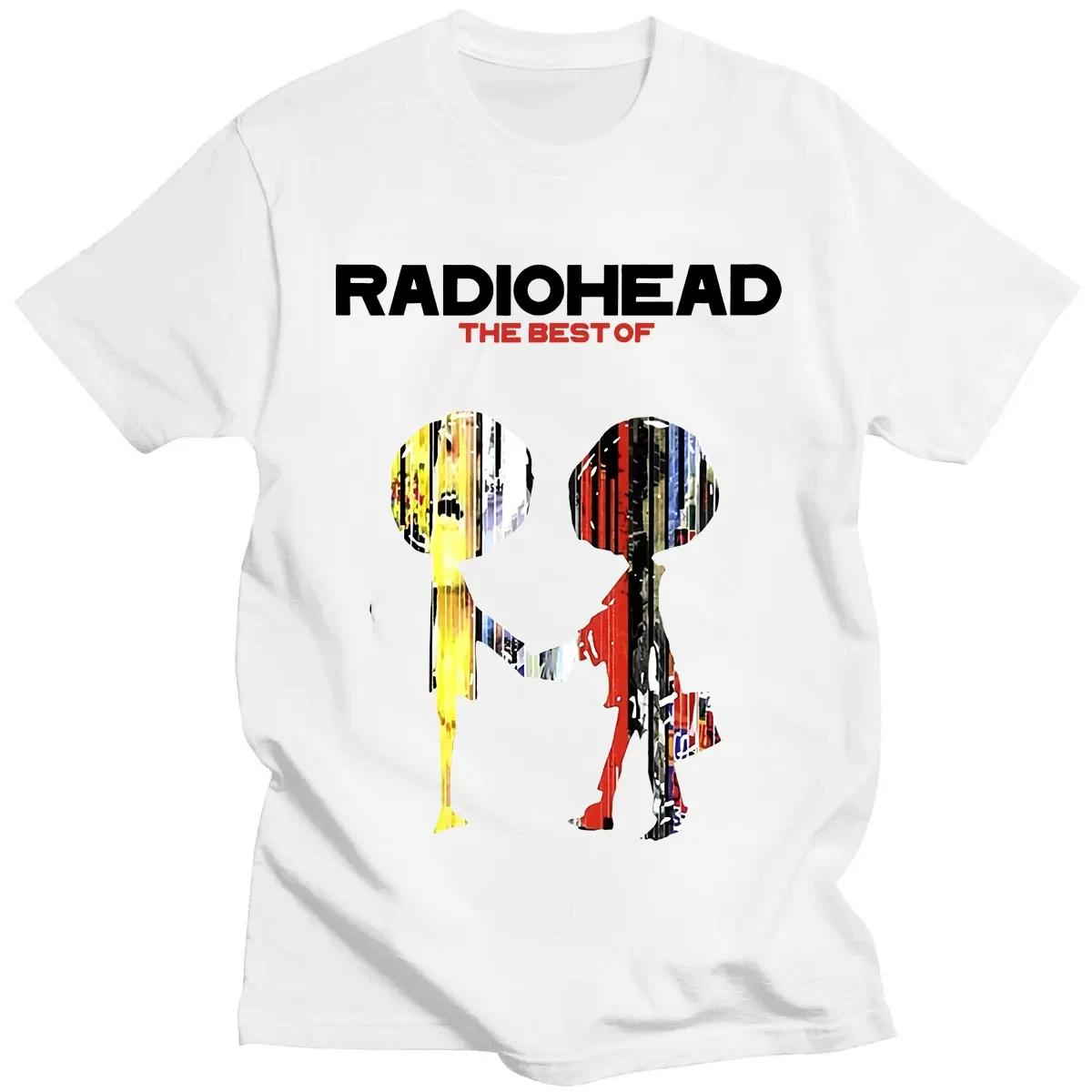 

Футболки с музыкальными альбомами Футболка Radiohead The Best of Vintage Футболка в стиле хип-хоп унисекс Футболка в стиле винтажной уличной моды S синий