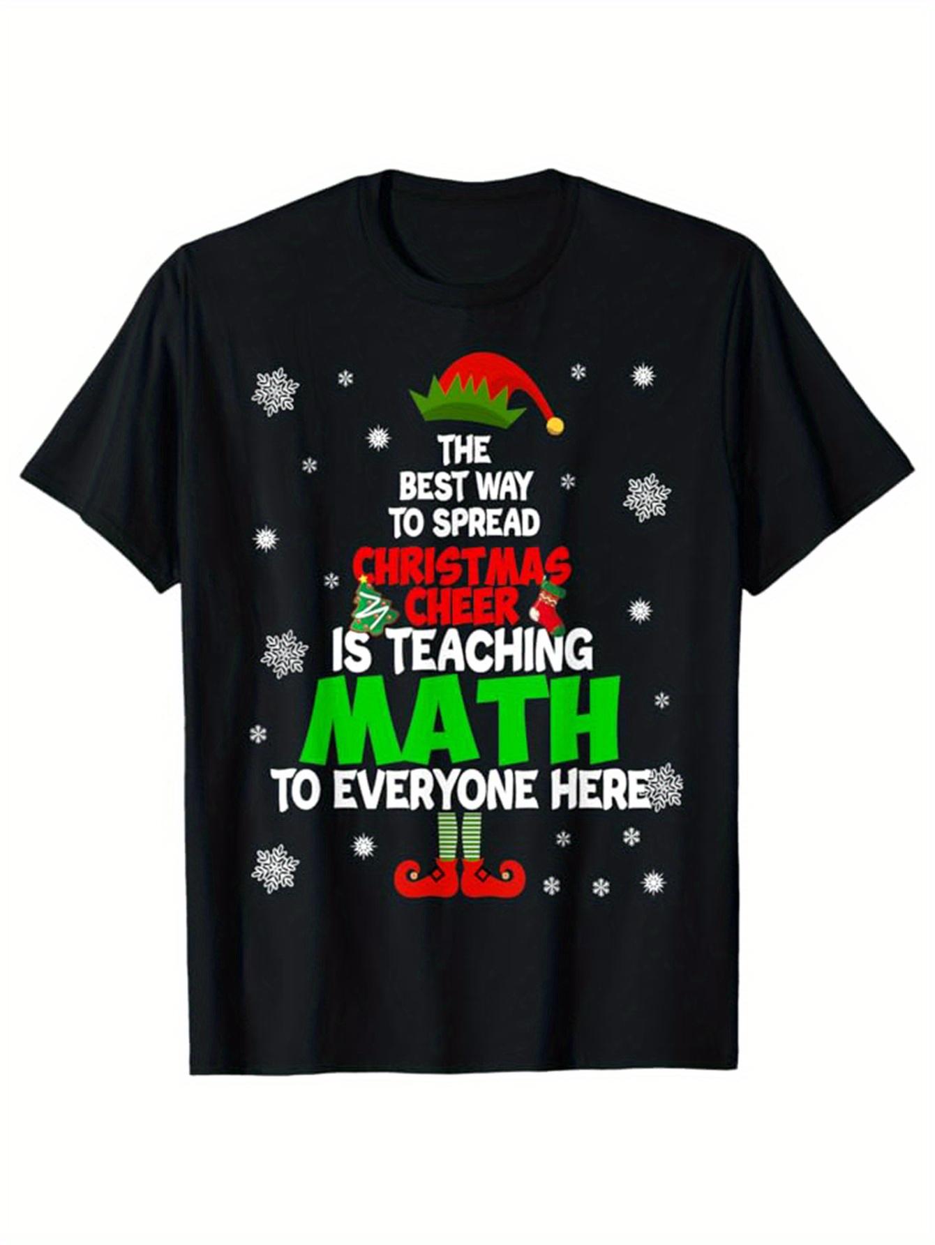 Christmas Math Teacher T-shirt XXL