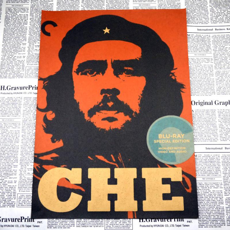 Che Guevara Red Revolution Retro Poster - Inspirational Kraft Paper Canvas for Bar Cafe Decor