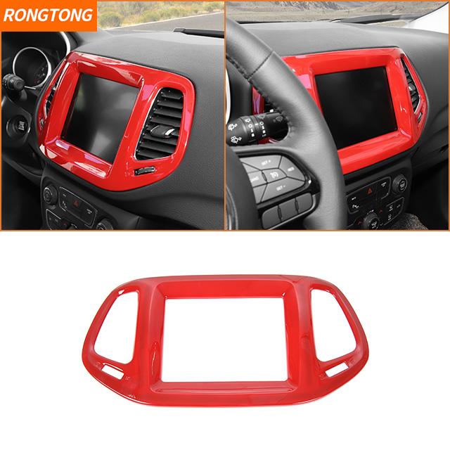 High-quality Navigation GPS Panel Trim Dashboard Console Decoration Ring for Jeep Compass 8.4 Inch Screen 2017-2020