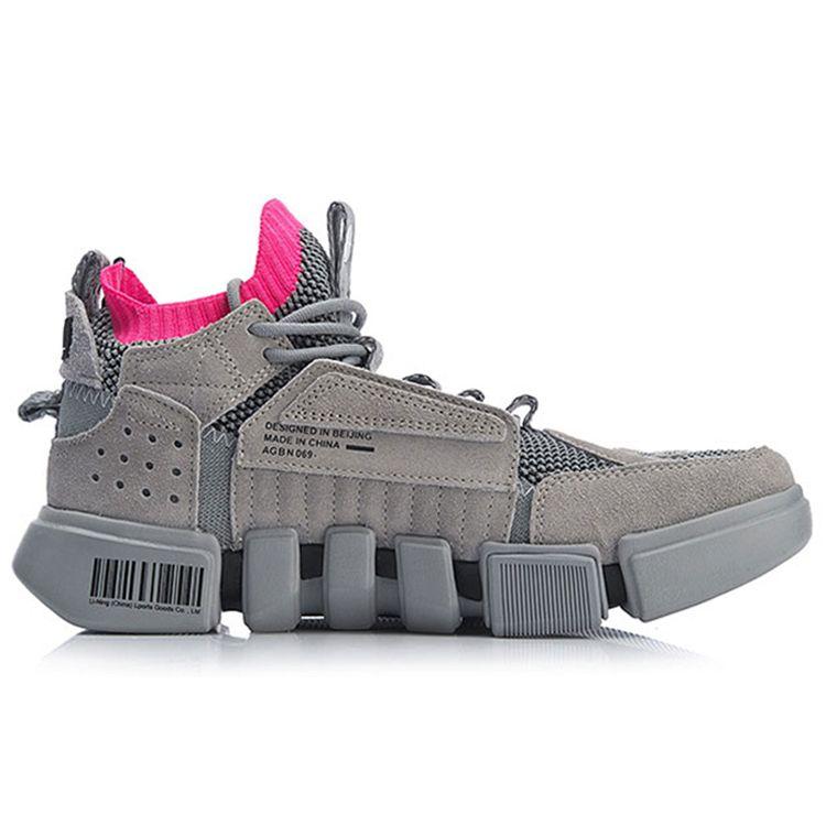 Li Ning Wudao Ace Shock Absorbing Non-Slip Lightweight Mid-Top Sports Casual Shoes Men Sneakers Gray AGBN069-6