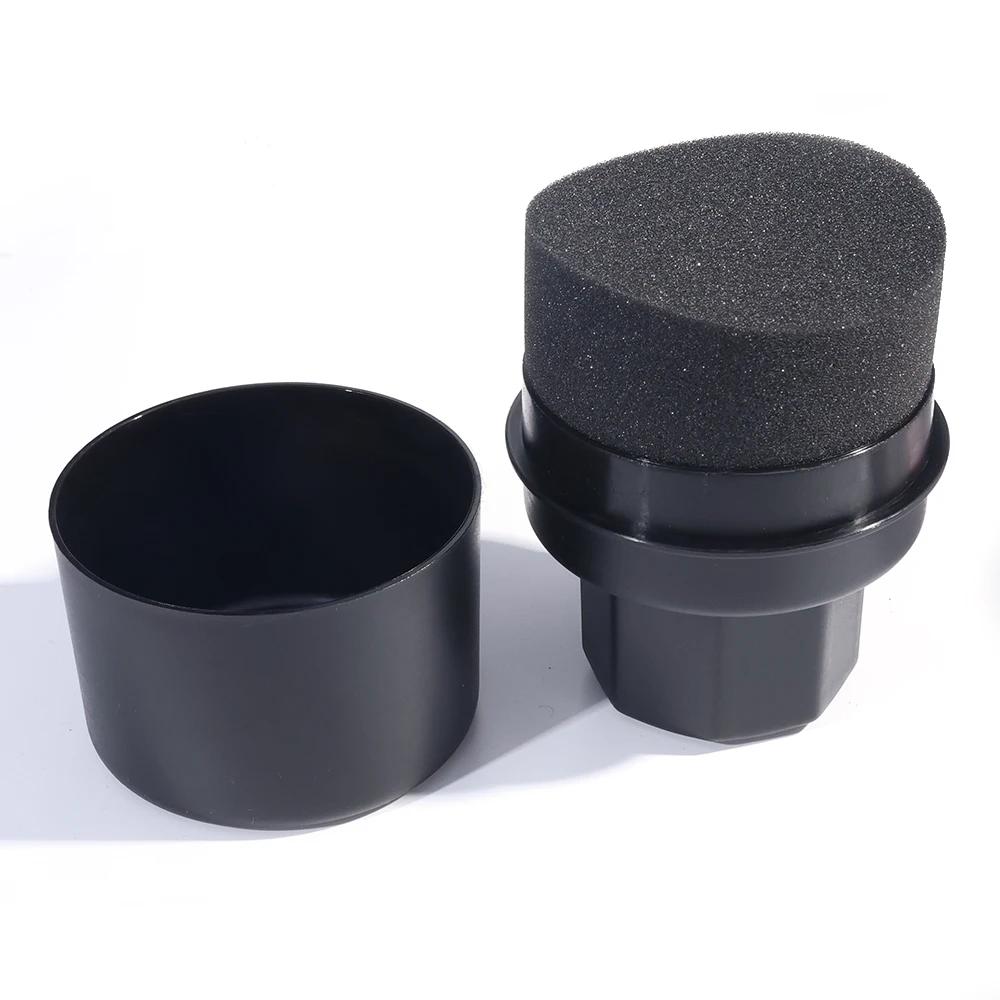 Zakrzywiona gąbka do polerowania opon Gąbka do woskowania opon samochodowych z pokrywką Narzędzie do czyszczenia konturów kół samochodowych Gąbka o dużej gęstości