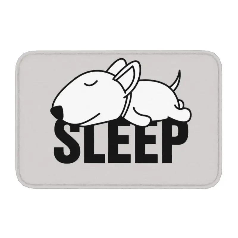 Nope Bull Terrier Dog Lazy Front Floor Door Entrance Mats Indoor Animal Pet Kitchen Bathroom Doormat Living Room Carpet Rug