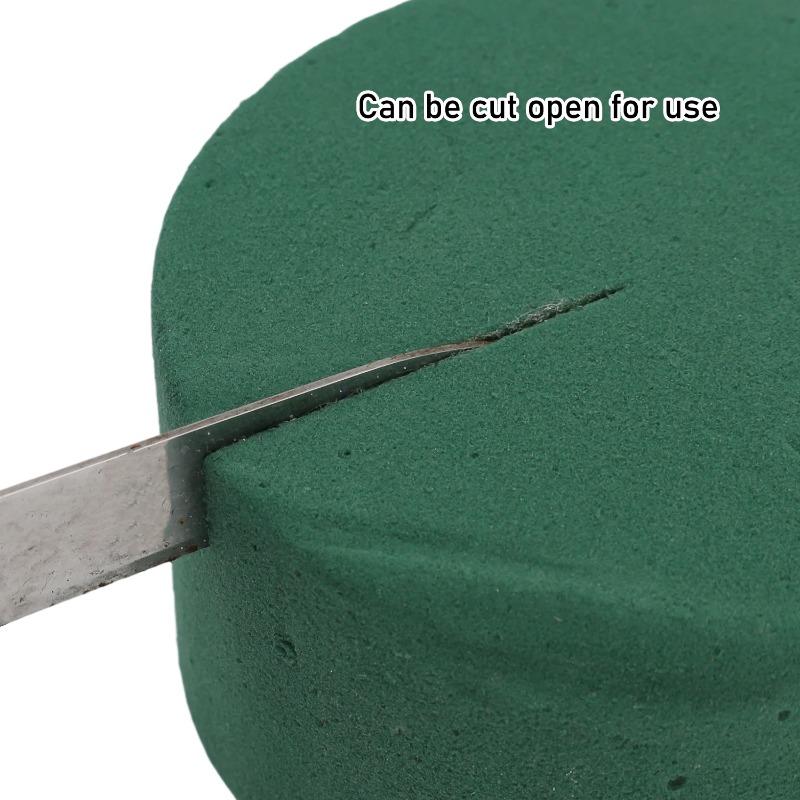 Green Round Floral Foam Blocks, Wet & Dry Florist Bricks for Fresh & Artificial Flowers, DIY Wedding Birthday Party Flower Decoration