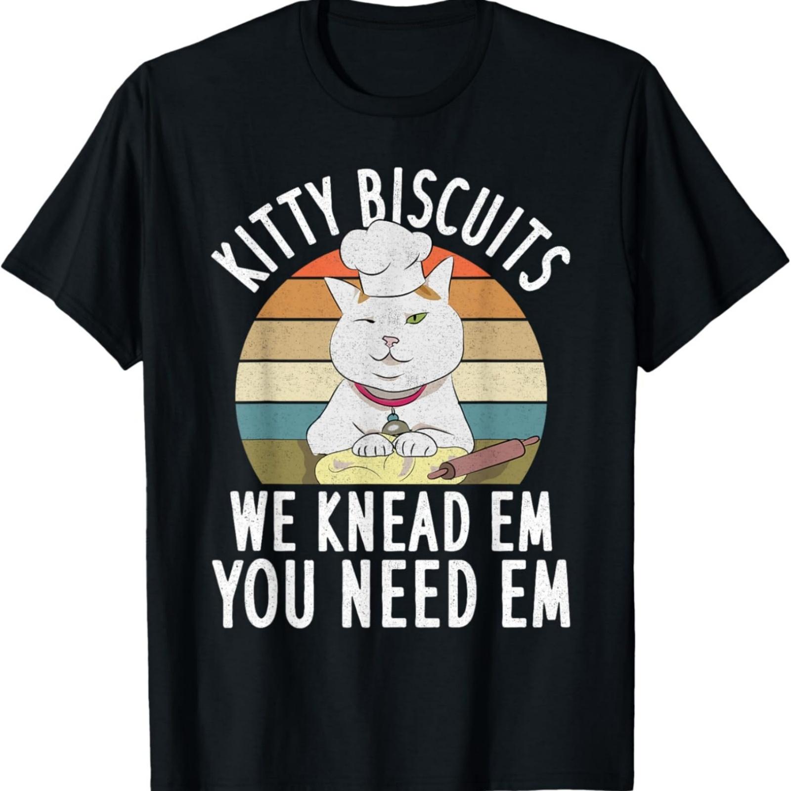 Kitty Biscuits We Knead Them You Need Them Dough Funny Cat T-Shirt XXXXXL разноцветный