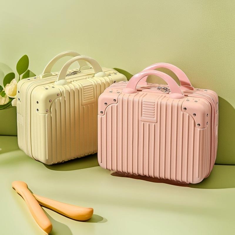 Customized 14-Inch Mini Makeup Case with Combination Lock – Portable Travel Handbag