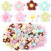 20pcs/lot Colorful Flower Flatback Resin Cabochons Flower Cabochon Beads For DIY Crafts Jewelry Making Decoration Accessories