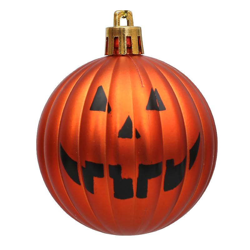 6PC/Box Halloween Tree Hanging Decor Home Plastic Halloween Ball Ornaments Terrible Atmosphere Hanging Balls Party Decorations