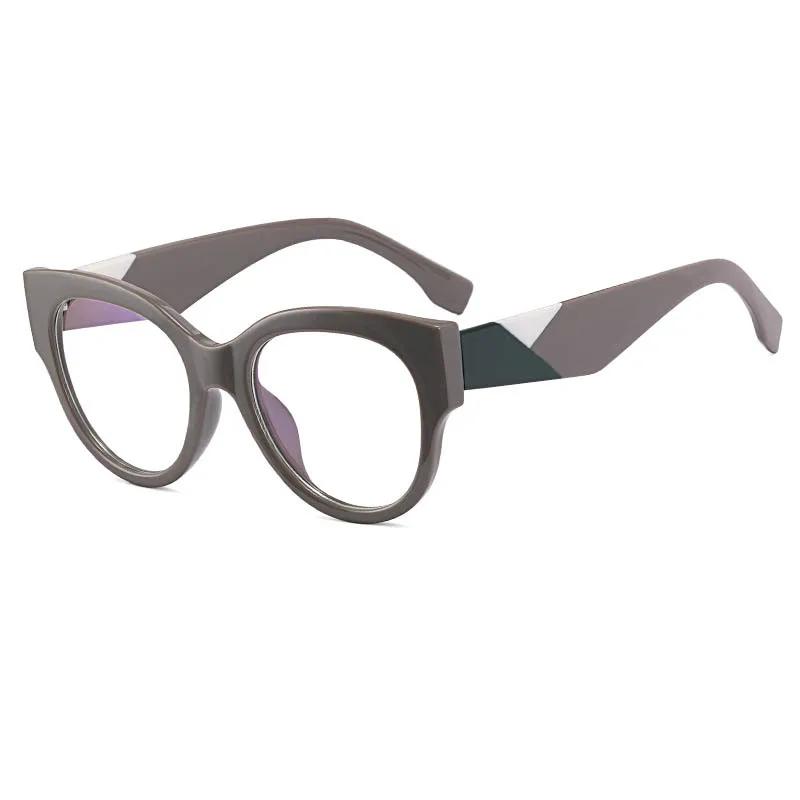 92161 Trendy Cat Eye Prescription Glasses With Large Frames And Colorful Legs For Women Diopters Minus -1.0 -1.5 -2.0 To -6.0