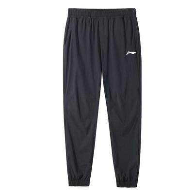 Li Ning Αθλητικό Παντελόνι Φόρμας Ανδρικό Μαύρο με Λάστιχο στους Αστραγάλους και Κορδόνι AYKT529-1