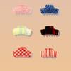 Women's 6-type Check Grid Stripe Hair Clip Hairpin