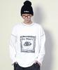 Deumakeu Square Graphic Stitch Long Sleeve T-Shirt White