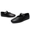 Ins style Soft Leather Rivet Strap Buckle Women Ballet Flats Spring Autumn Mary Janes Comfortable Walking Loafers Shoes
