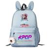 Kids Rabbit Ear Backpack Girls Kpop Zoey Mira Rumi Rumi Mira Zoey Printed Student School Bag