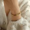 Gold Plated Stainless Steel Watch Belt Stacking Bracelet For Women Occident Metal Texture New Design Bracelet  Gifts