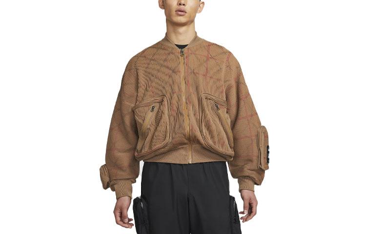 Nike X UNDERCOVER Jackets Men s Lichen Brown Stand Collar Moderate Workwear CZ4705-382 S