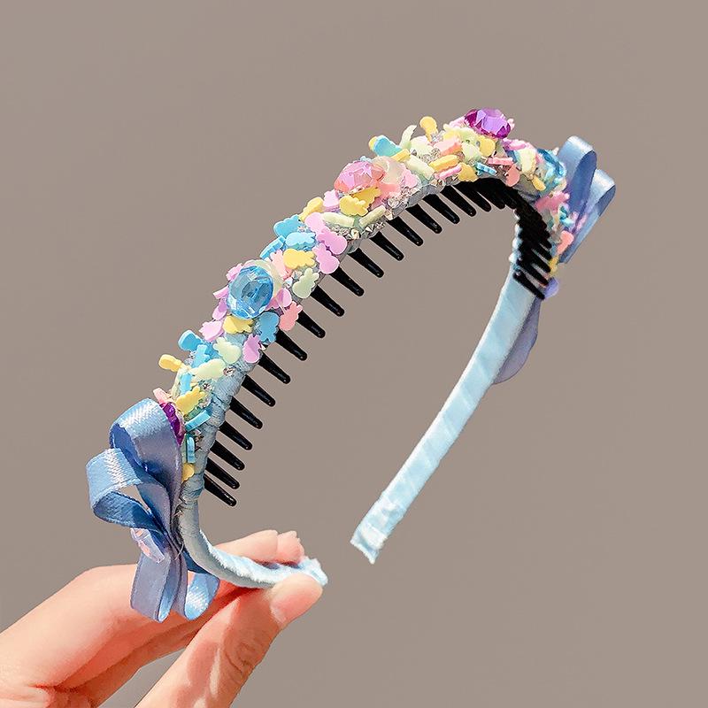2024 Korean Green Headband & Hairpin for Girls - Trendy Douyin Style High-Value Headdress for Kids