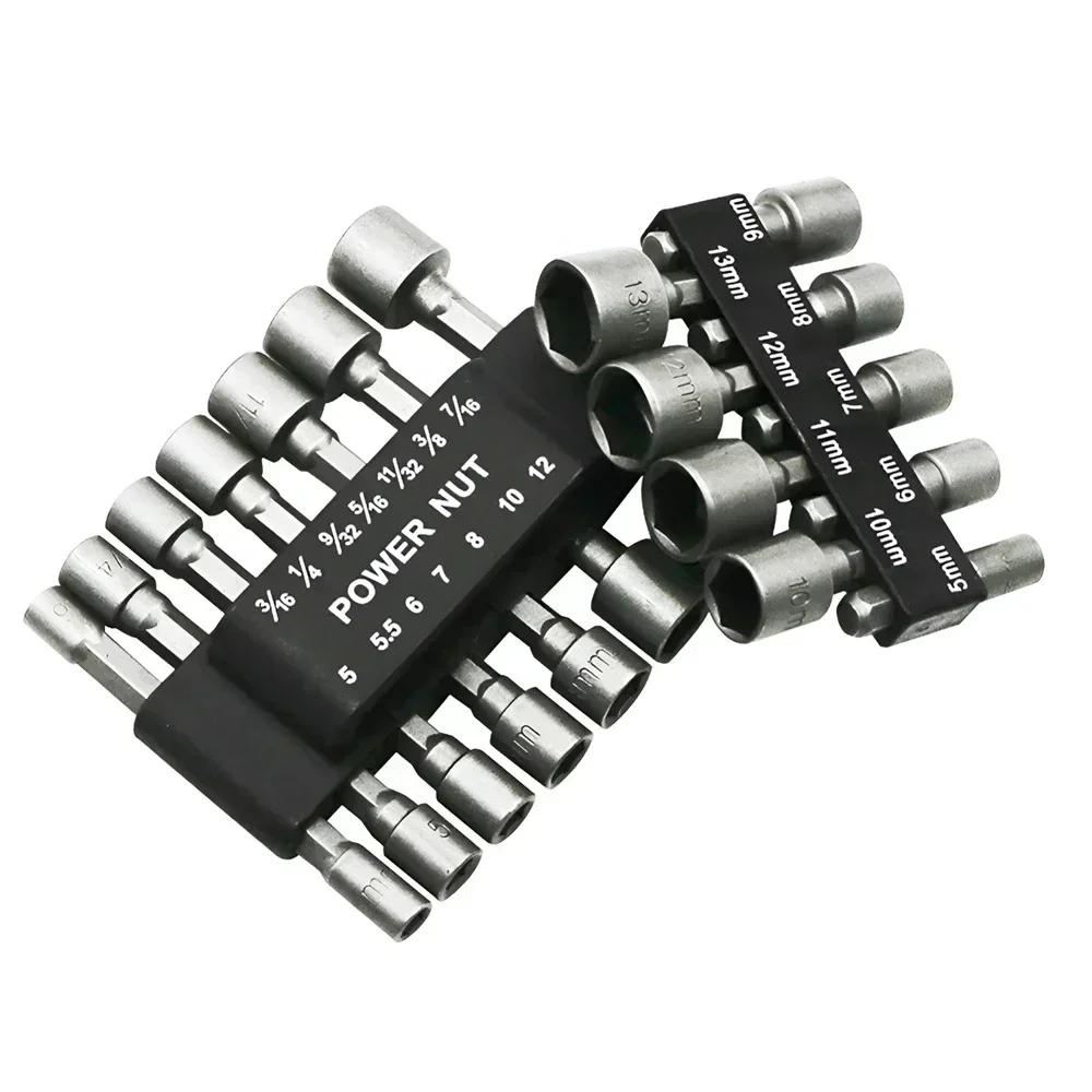 9/14pcs Hex Sockets Sleeve Nozzles Nut Driver Set Screwdriver Set Schroevendraaier Set Bits Sets Tools Socket Wrenches