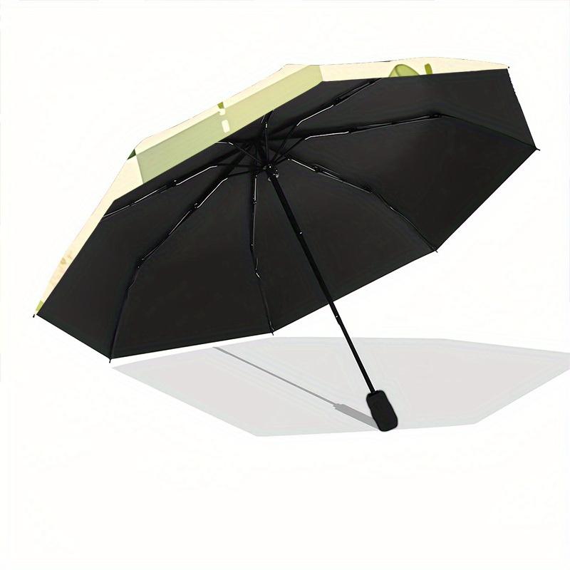 1pc Green Plaid Pattern Automatic Open/Close Umbrella, Portable Folding umbrella for Everyday Use yy250826007