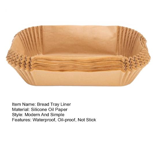 100Pcs Bread Loaf Pan Liners 9x5 Inch Non-Stick Parchment Paper Disposable Baking Paper Liners for Baking Bread Toast Cakes