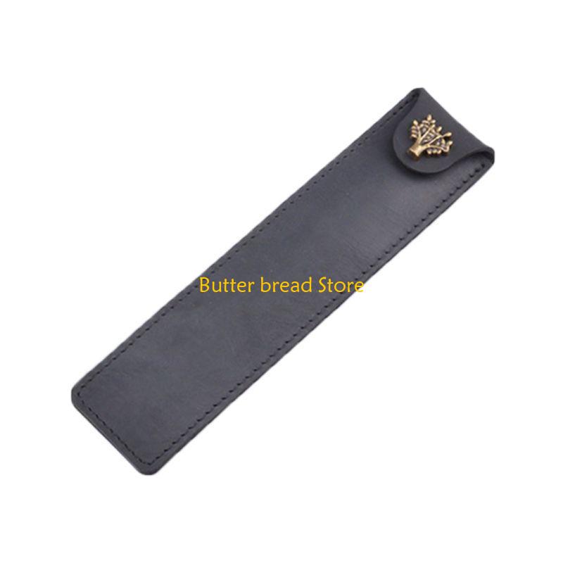 W89C Leather Pen Holder Color Options Fountain Pen Pencil Holder Handmade Ballp чёрный