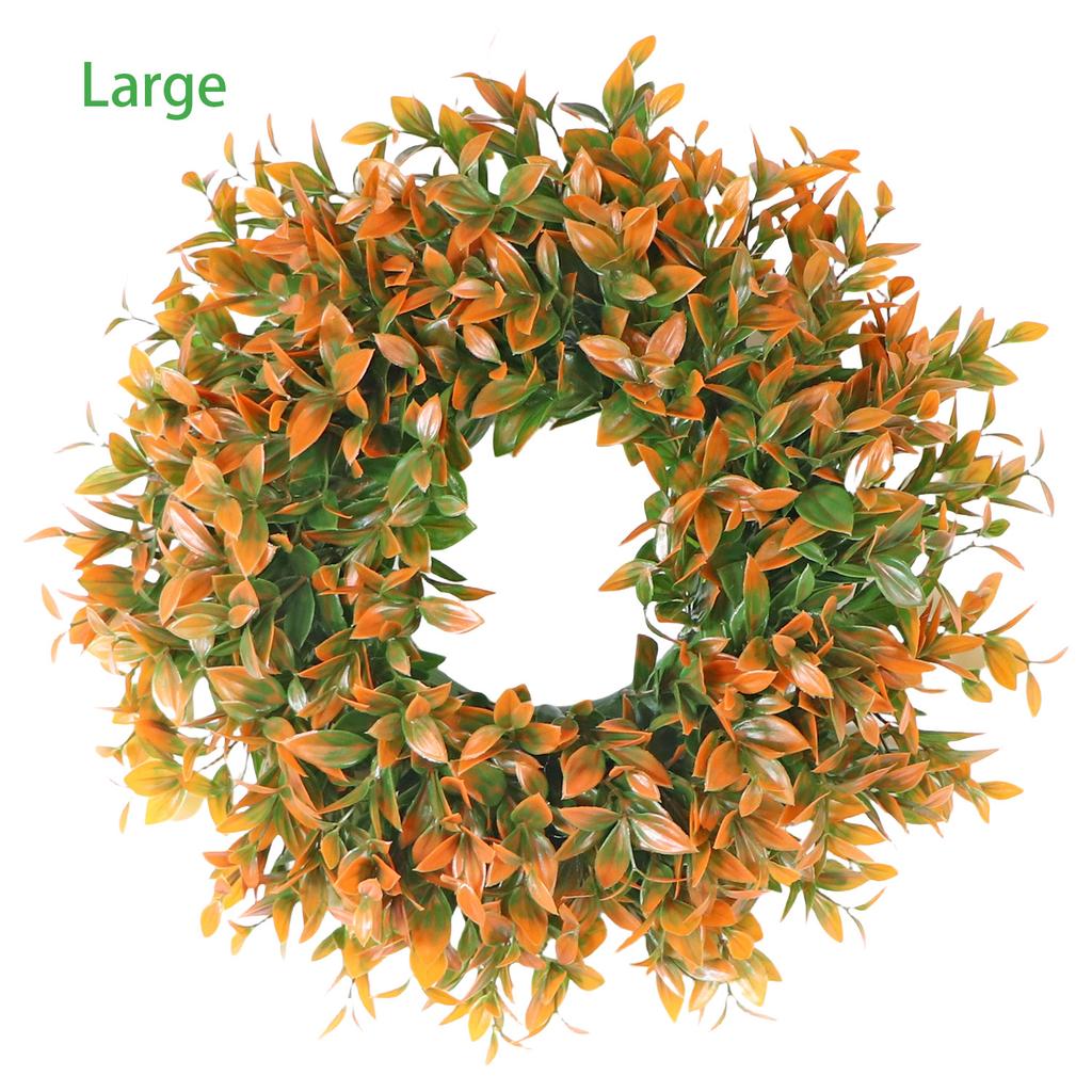 Eucalyptus Leaf Artificial Wreath PE Material Artificial Flower Simulation Plant Outdoor Party Event Garden Decoration