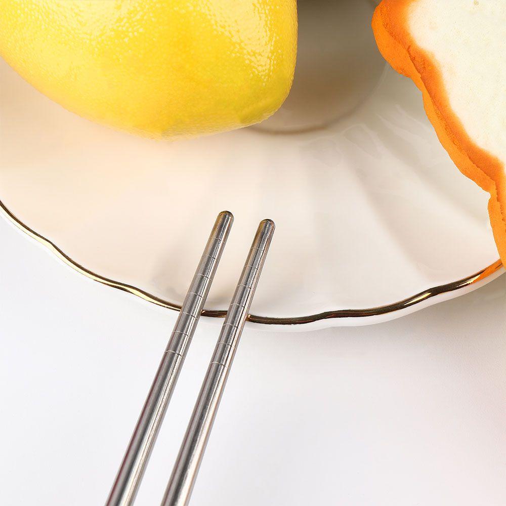 Practical Tableware Hollow Non-slip Chop Stick Stainless Steel Chopstick