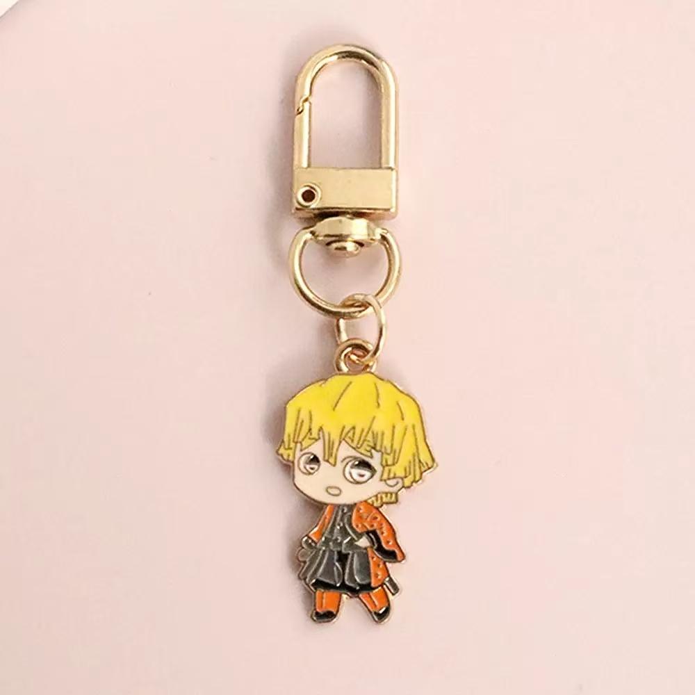 Demon Slayer Keychain Kimetsu No Yaiba Pendant Chibi Tanjirou Nezuko Zenitsu Anime Bag Charm Collectible Cosplay Gift