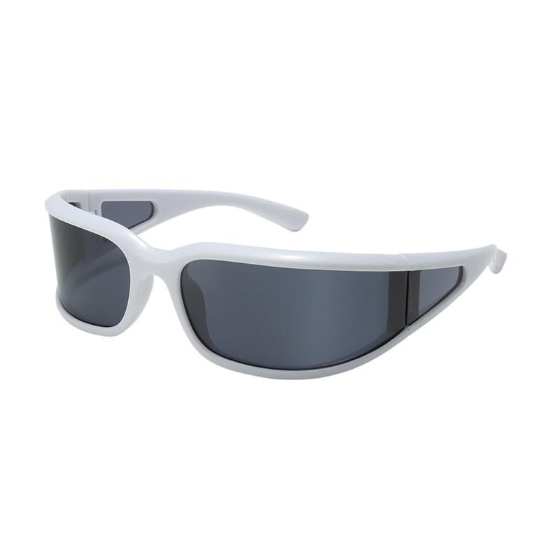 Sunstorm Modern Polycarbonate Sunglasses With Fullframe Design For Outdoor Activities And Commuting WhiteFrameGrayLens