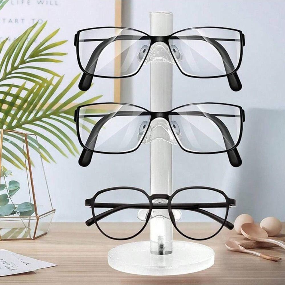 Sunglass Holder Acrylic Sunglasses Glasses Display Racks Transparent Multi Layers Glasses Showcase Shelf Eyeglasses Show Stand