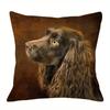 Cocker Spaniel Dog Pattern Decorative Pillowcase, Realistic Pet Portrait Cushion Cover For Sofa Home Living Room Decor