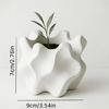 3D Printed Flower Pot Wavy Textured Planter With Nonslip Base For Indoor Greenery And Stylish Interior Decors