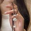 Silver Lotus Pod Pendant Sweater Chain with Black Rope