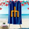 Orange Abstract Geometric Art Beach Towel Quick-drying for Travel Outdoor Sports Jogging Beach and Swimming