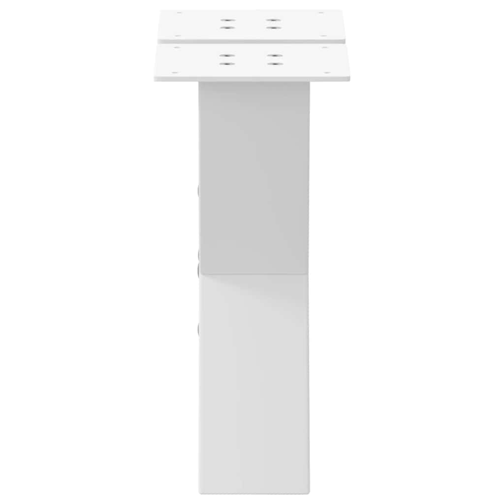 Vidaxl Nogi Do Stolika Kawowego, 2 Szt., Białe, 30X(30-31) Cm, Stal