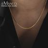 EManco  Fashion Hypoallergenic Fine Jewelry Hip Hop  Stainless Steel Gold Box Chain Necklace Jewelry Mens