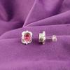 Heart Chakra Pink Tourmaline Gemstone 925 Sterling Silver New Stud Post Earrings EE-149-18