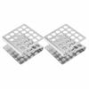25 Holes 15/17mm Silver Z Shape Centrifuge Tube Rack 15ml Centrifuge Tube Rack  Sample Storage