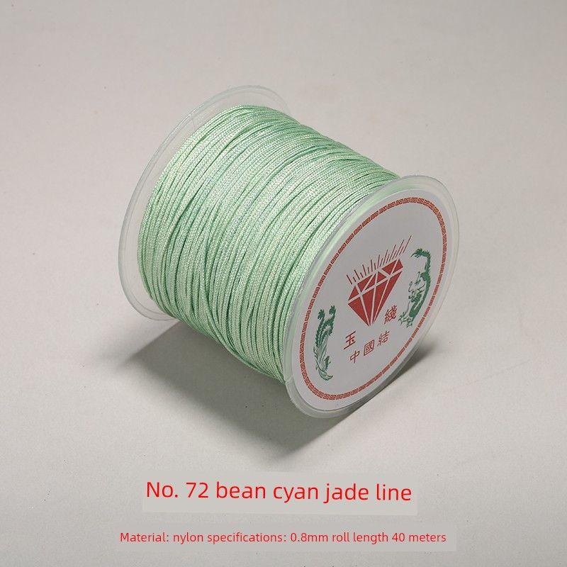 

нет. 72 Нить из нефрита Браслет Цепочка на запястье Ручная работа Плетеная веревка Цветная проволока DIY Красная веревка Нить Подвеска Веревка Китайский узел Проволока No. 72 bean blue jade line