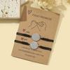 Noter Romantic 2Pcs Paired Couple Bracelet Handmade Braided Red String Braslet Stainless Steel Whale Tail Charm Love Braclet