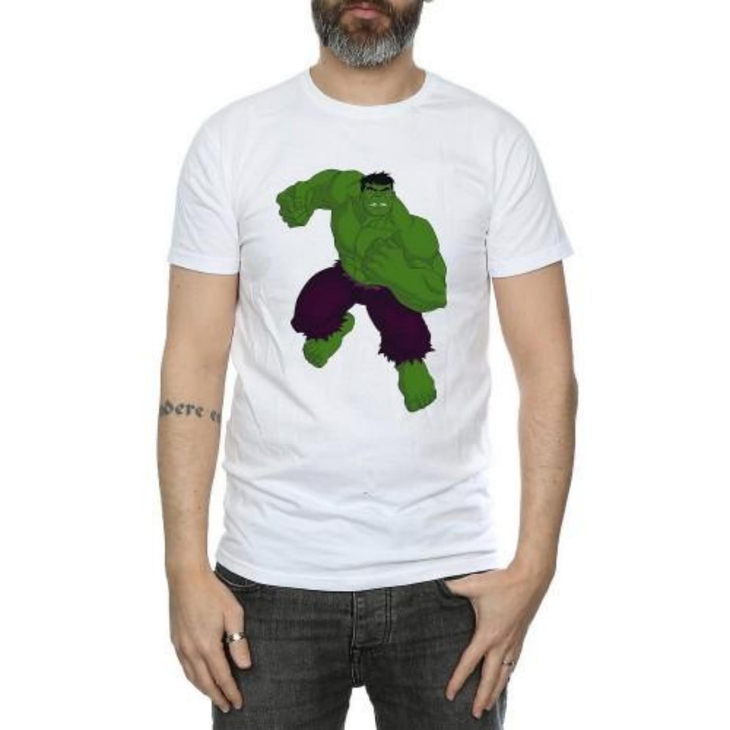 Hulk Mens Simple Cotton T-Shirt S чёрный
