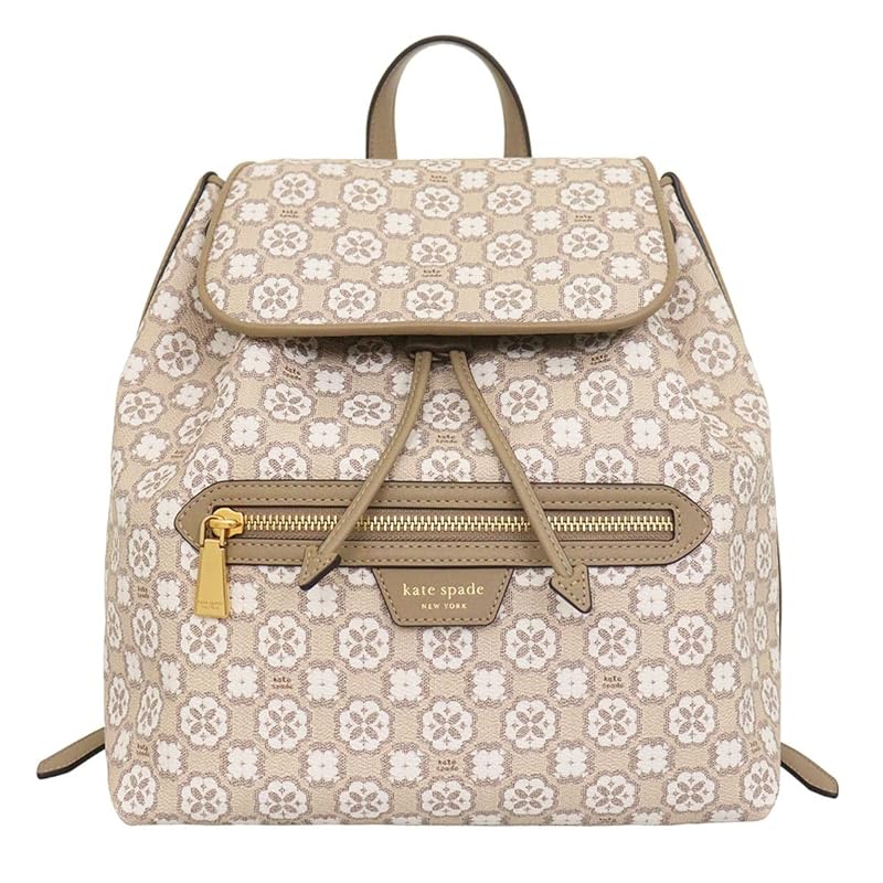 

[Kate Spade] kate spade bag (rucksack) K9028 natural mulch spade flower PVC coated canvas medium backpack ladies [brand] [product]