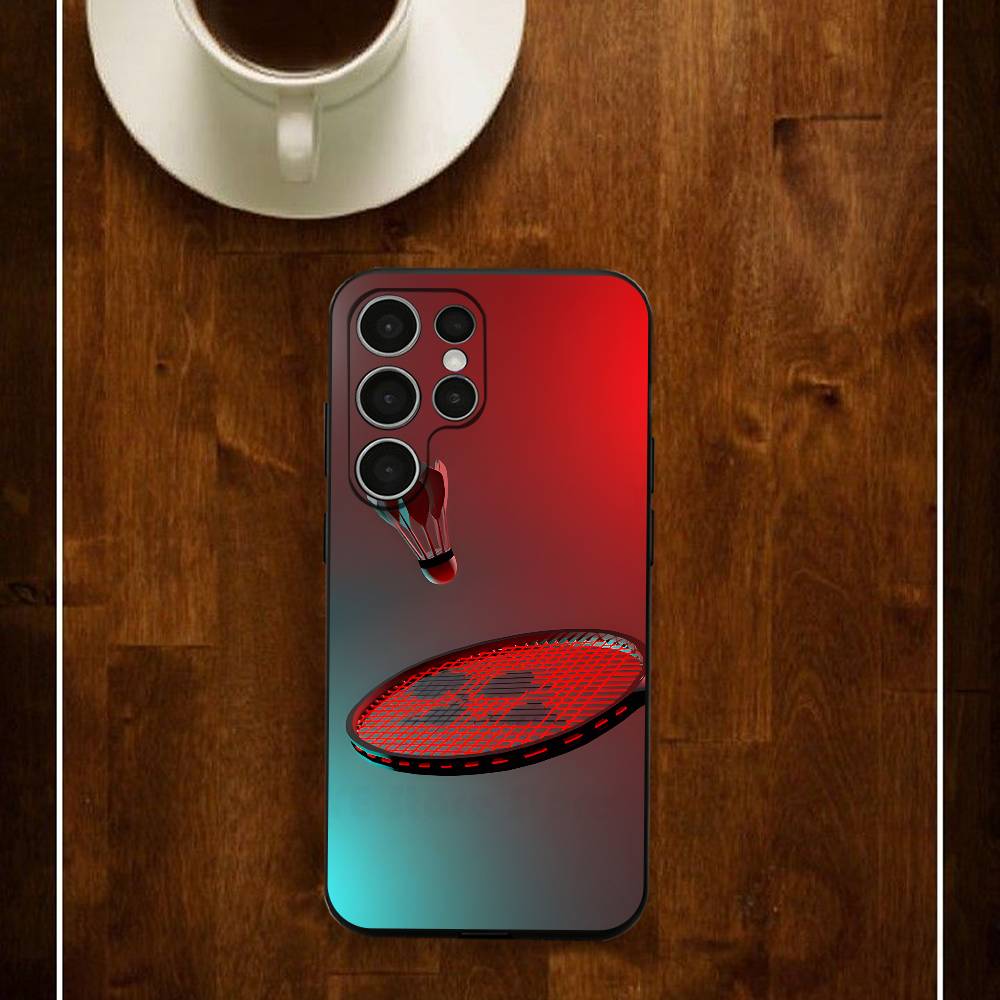 

Sports Badminton Silicone Case For Samsung S25 24 23 22 21 20 Plus Ultra 5G Lite Shockproof Cover Samsung S225G